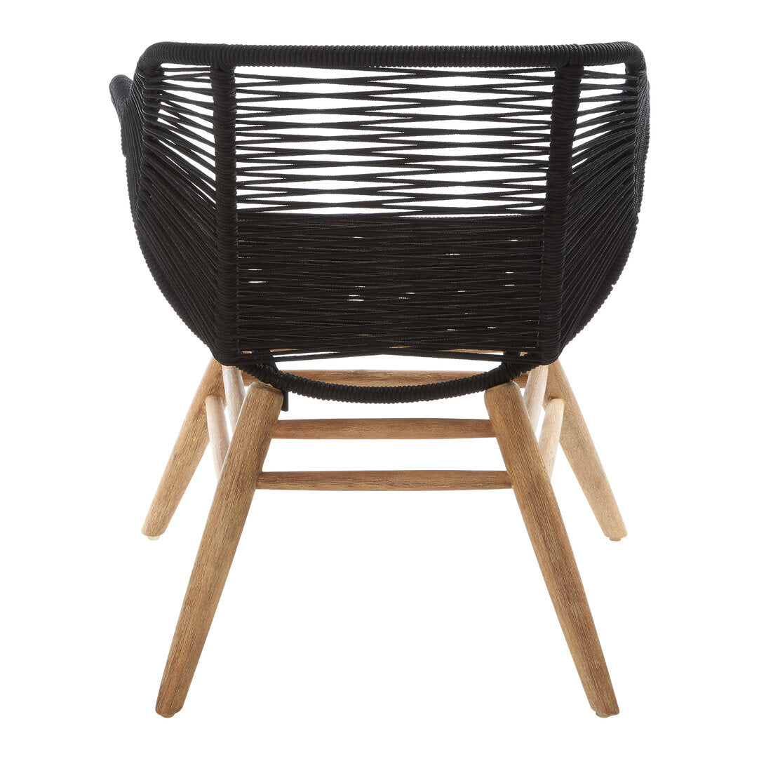 York Black Rope Armchair