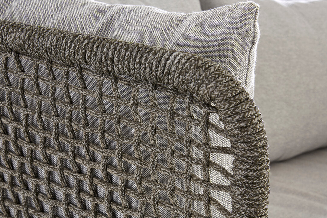 Bristol 3 Seat Grey Sofa with Wooden Legs