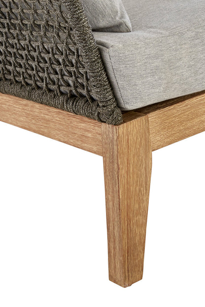 Bristol 3 Seat Grey Sofa with Wooden Legs