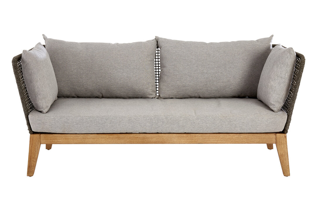 Bristol 3 Seat Grey Sofa with Wooden Legs