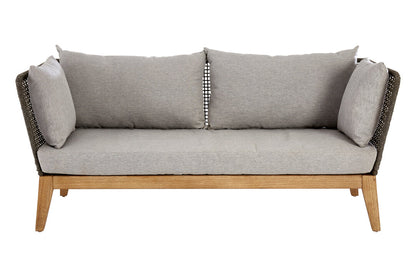 Bristol 3 Seat Grey Sofa with Wooden Legs
