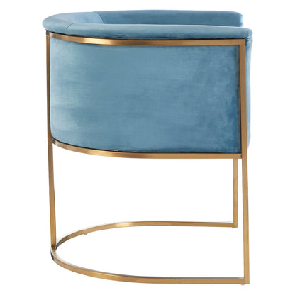 Naples Blue Velvet Chair