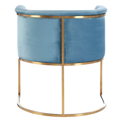Naples Blue Velvet Chair