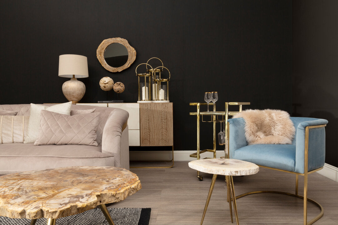 Naples Blue Velvet Chair