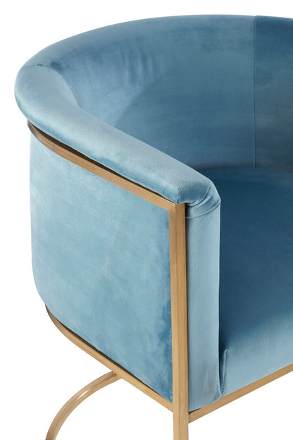 Naples Blue Velvet Chair
