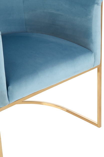 Naples Blue Velvet Chair