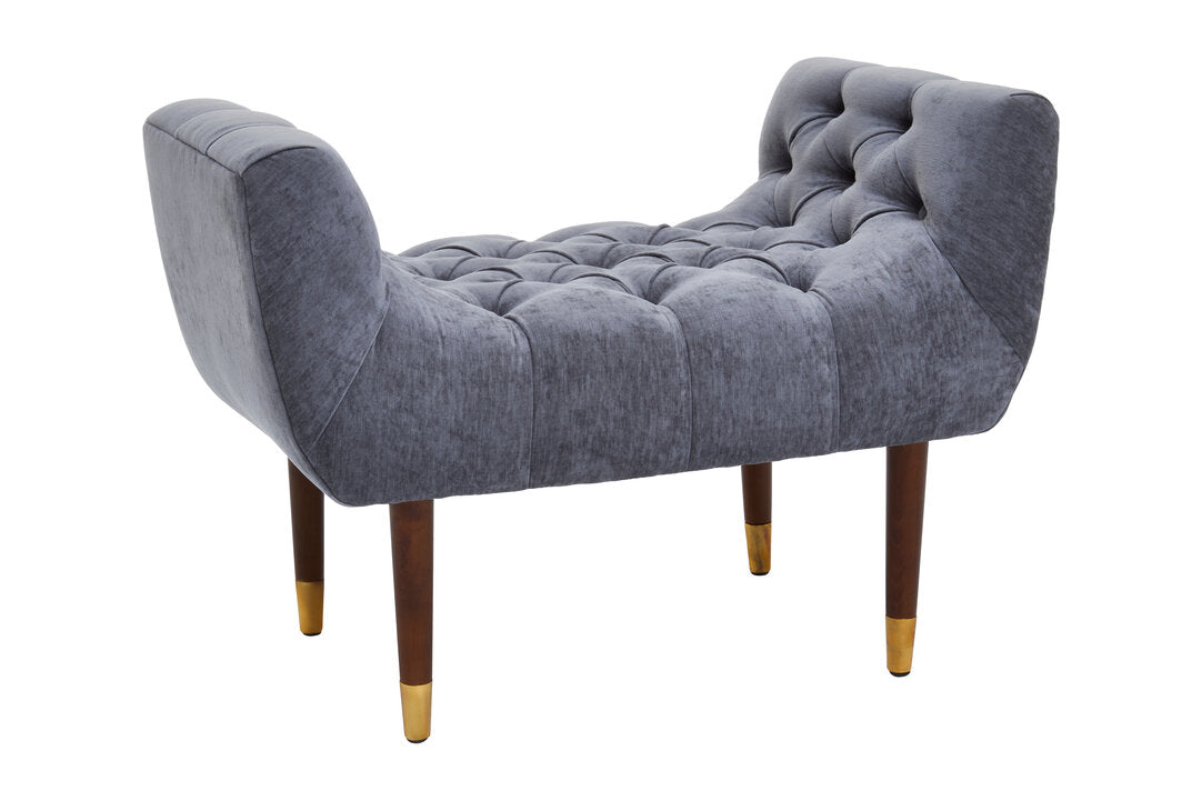 Portofino Grey Chenille Stool