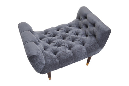 Portofino Grey Chenille Stool