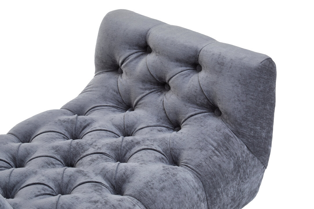 Portofino Grey Chenille Stool