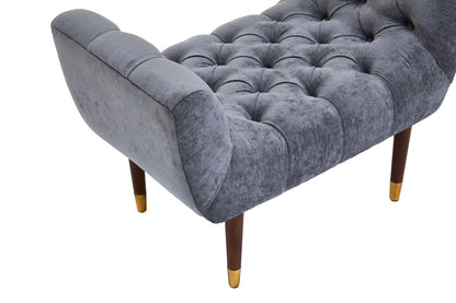 Portofino Grey Chenille Stool