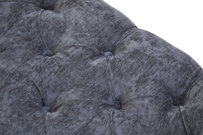 Portofino Grey Chenille Stool