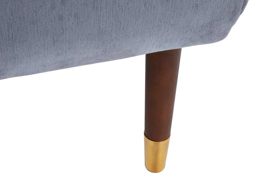 Portofino Grey Chenille Stool