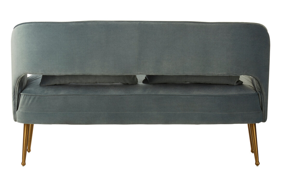Capri 2 Seater Dusky Blue Velvet Sofa