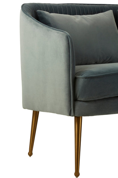 Capri 2 Seater Dusky Blue Velvet Sofa