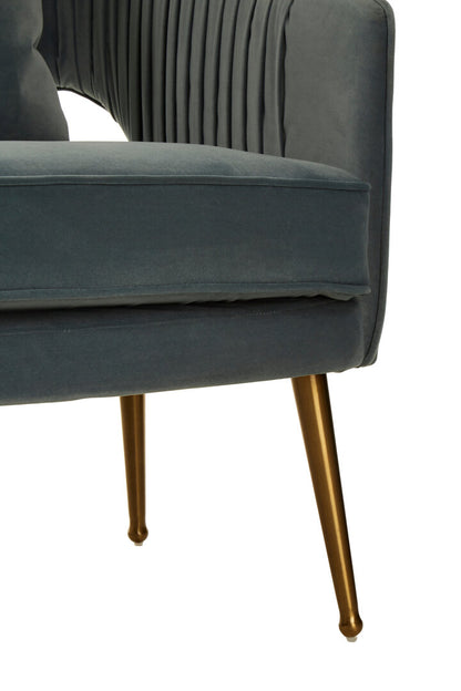 Capri 2 Seater Dusky Blue Velvet Sofa