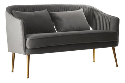 Capri Grey Velvet Sofa