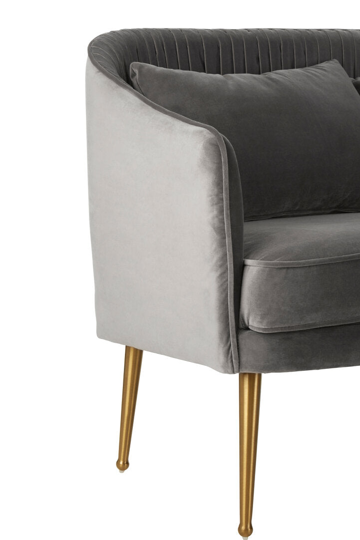 Capri Grey Velvet Sofa