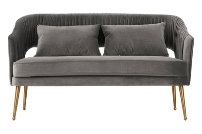 Capri Grey Velvet Sofa