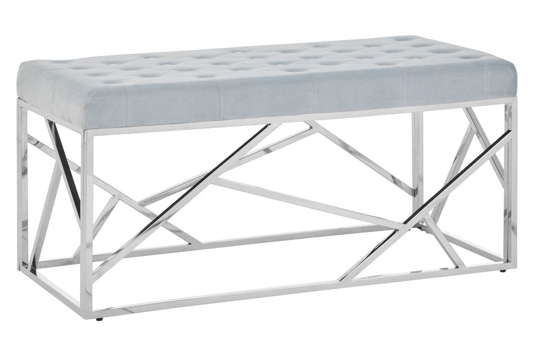 Aurora Powder Blue Geometric Bench