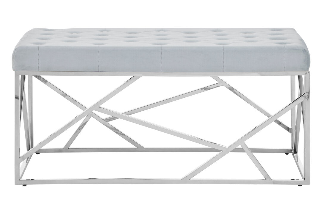 Aurora Powder Blue Geometric Bench