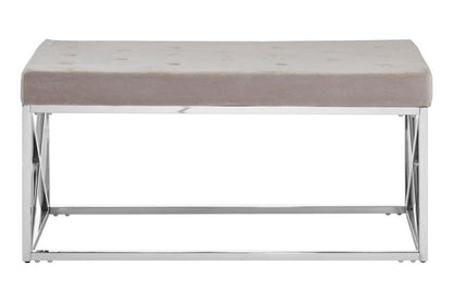 Aurora Tufted Bench Mink 