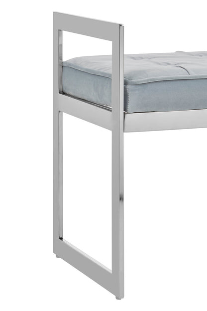Aurora Powder Blue And Silver Finish Bench