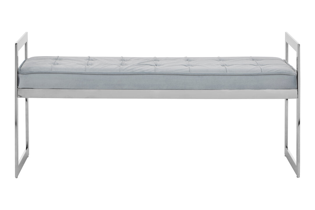 Aurora Powder Blue And Silver Finish Bench
