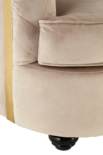 Whitby Three Seat Grey Cotton Velvet Sofa