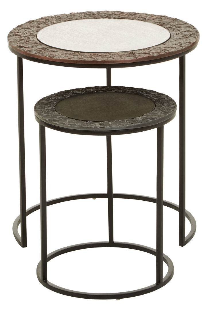 Penzance Set Of 2 Round Nesting Tables