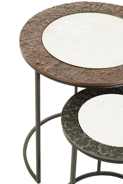 Penzance Set Of 2 Round Nesting Tables