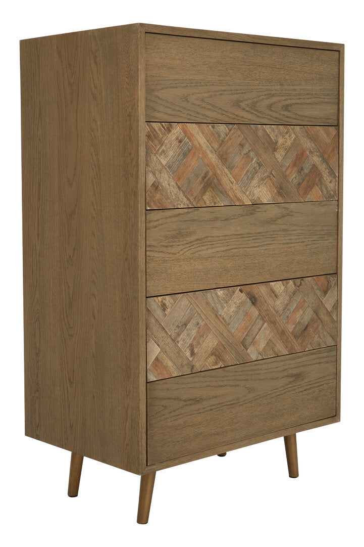 Kensington Wooden Chest of 5 Drawers