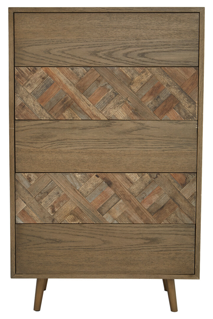 Vienna Wooden Chest of 5 Drawers