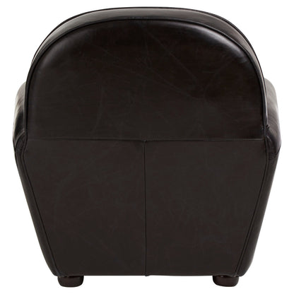 Verona Black Leather Classic Armchair
