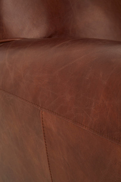Verona Brown Leather Classic Armchair