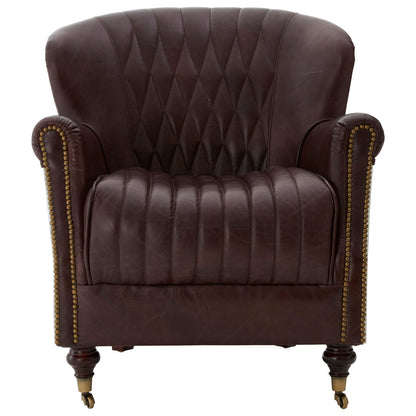 Verona Brown Leather Armchair
