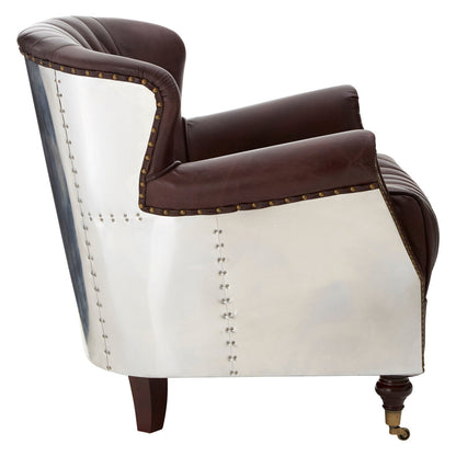 Verona Brown Leather Armchair