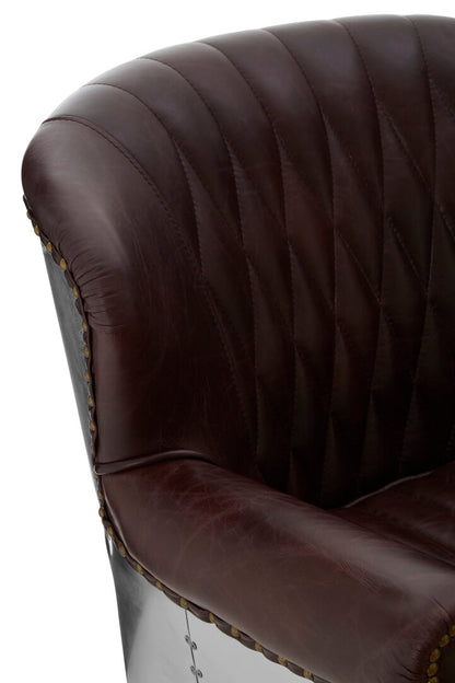 Verona Brown Leather Armchair