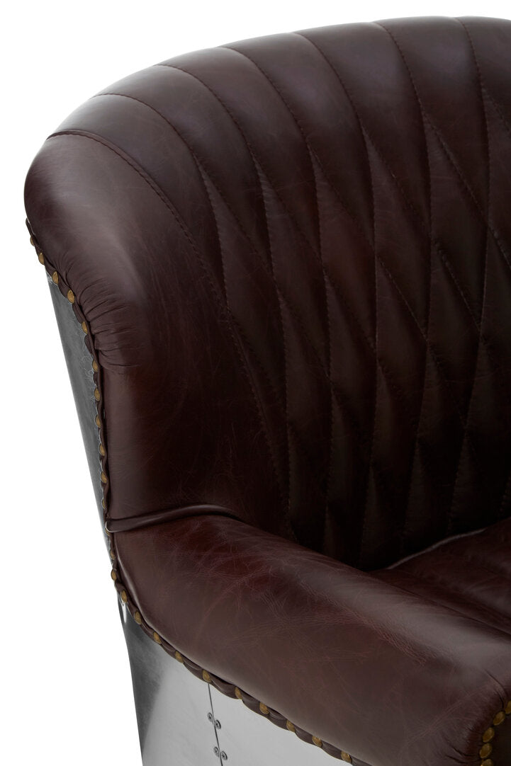 Verona Brown Leather Armchair