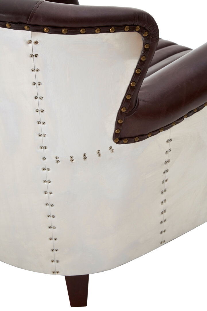 Verona Brown Leather Armchair