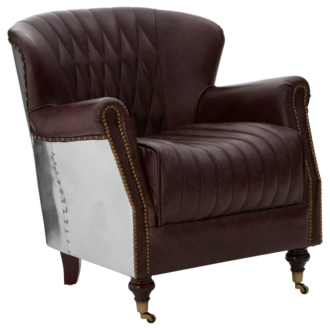Verona Brown Leather Armchair