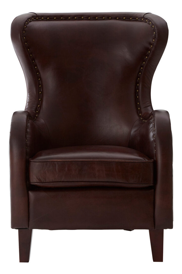Verona Brown Leather Lounge Chair