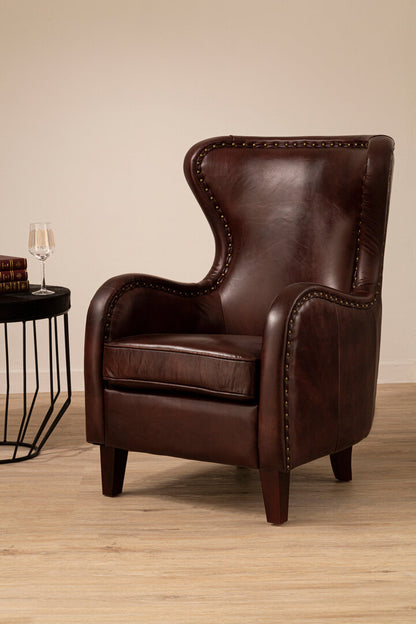 Verona Brown Leather Lounge Chair