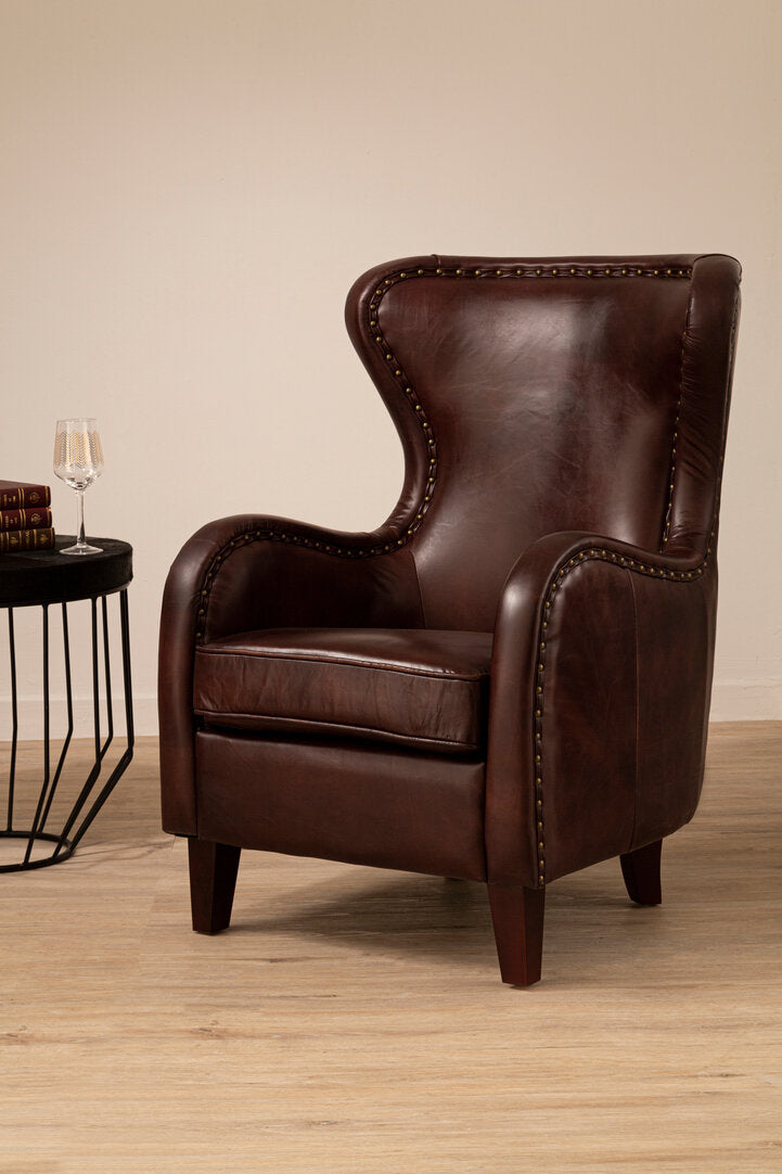 Verona Brown Leather Lounge Chair