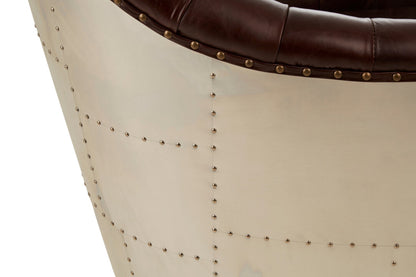 Verona Brown Leather Tub Chair