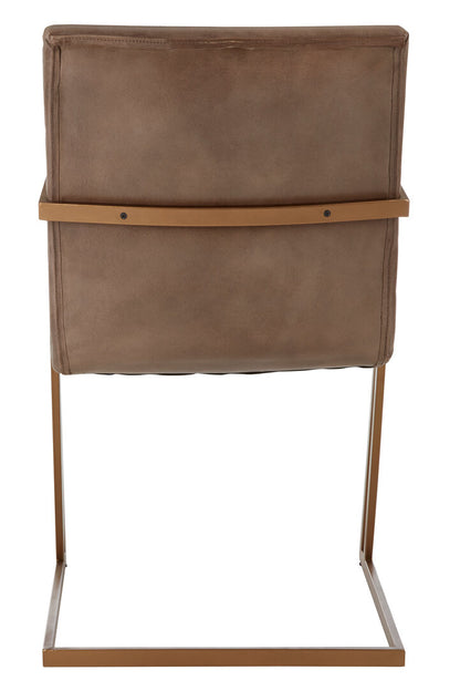 Verona Grey Leather And Iron Chair