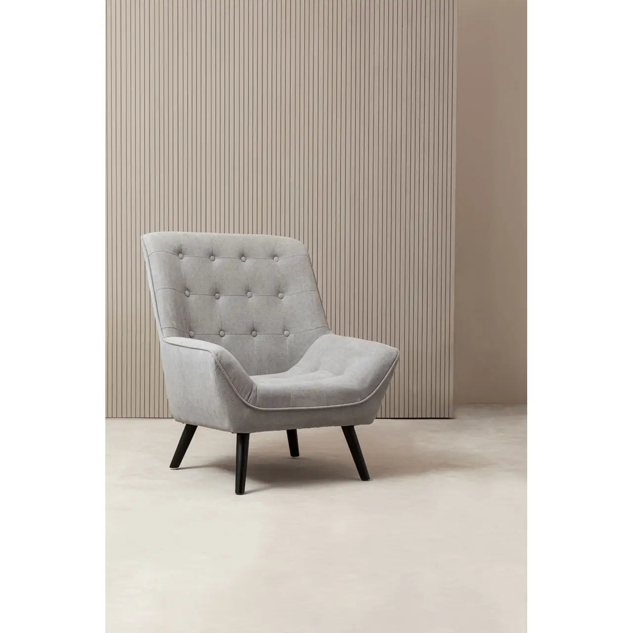 Stockholm Grey Curved Chair
