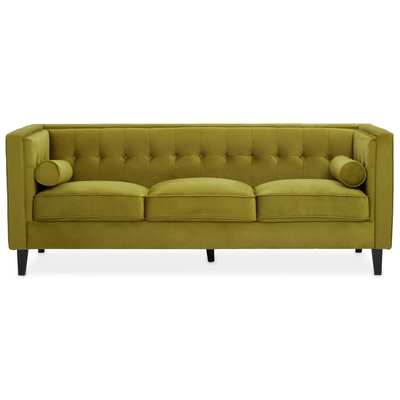 Knightsbridge 3 Seat Olive Velvet Sofa