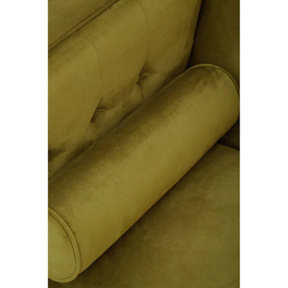 Knightsbridge 3 Seat Olive Velvet Sofa