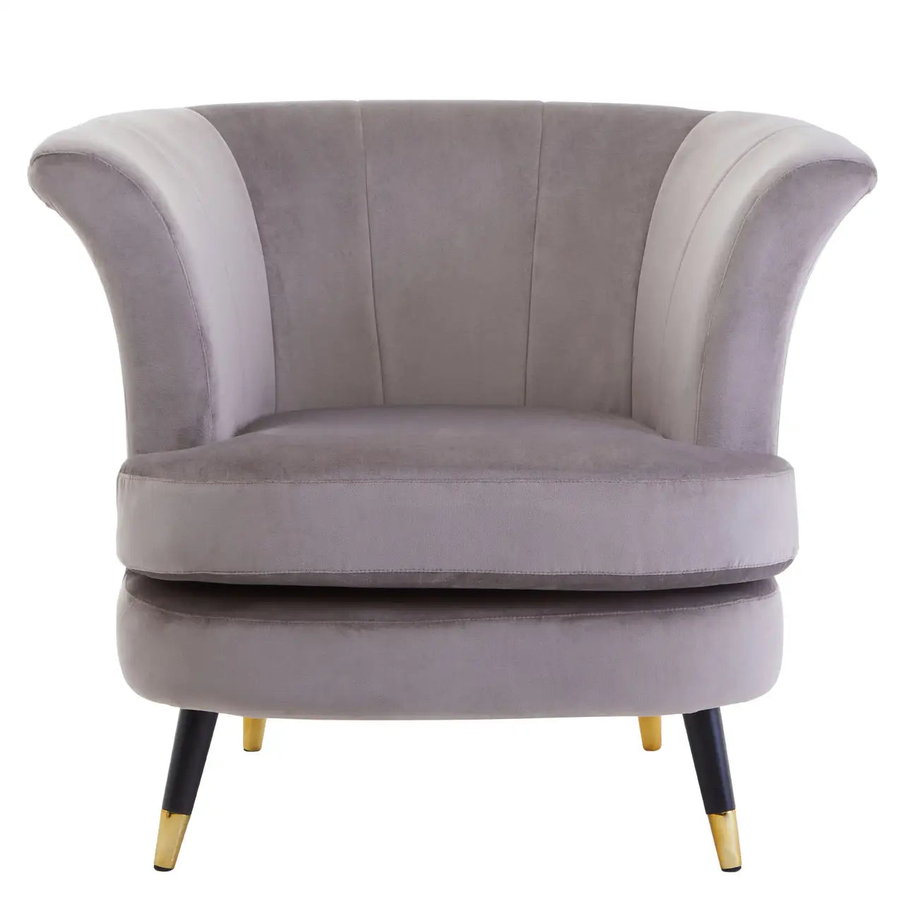 Loretta Velvet Curved Accent Chair