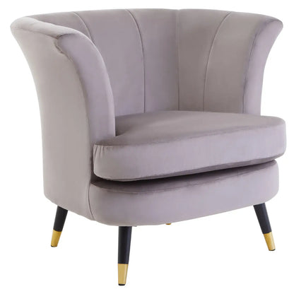 Loretta Velvet Curved Accent Chair